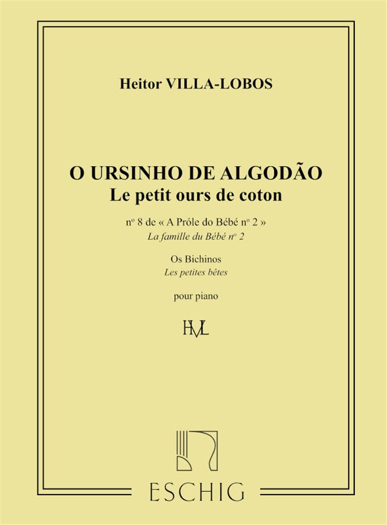 Villa-Lobos Prole De Bebe V2 N8 Petit Ours Piano